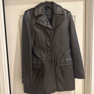 Banana Republic Dark Leather Jacket